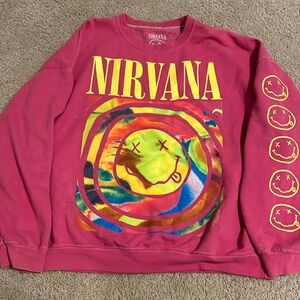 Urban Outfitters Pink Nirvana Sweatshirt